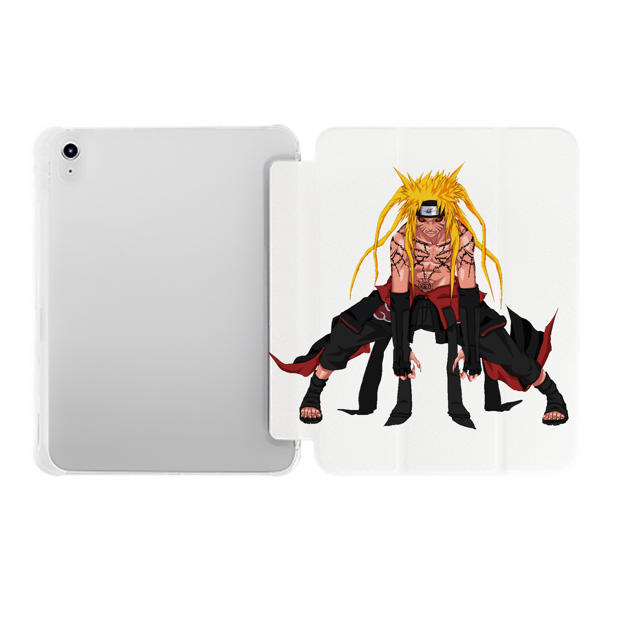（画像用） NARUTO -ナルト- うずまき ナルト Uzumaki Naruto IPad ケース ペン収納付き 三つ折りスタンド PUレザー×シリコン 対応機種9.5/10.5/10.9インチ